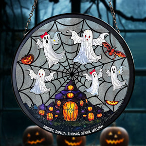 Personalized Gifts for Family Stained Glass Boo Family Halloween 02toti230824 - Ornament - GoDuckee