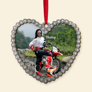 Custom Motocross Photo Ornament, Christmas Gift - Ornament - GoDuckee