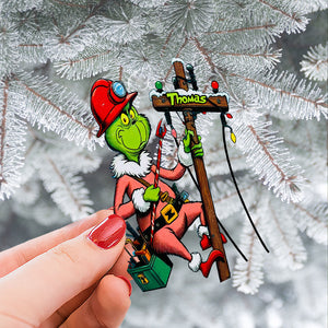 Personalized Gift For Lineman Ornament, How The Lineman Saved Christmas 01qhti041124 - Ornament - GoDuckee