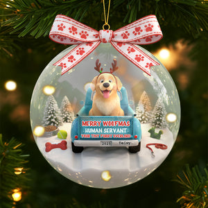 Cute Dog On The Car Ornament - Personalized Gifts For Dog Lovers 04tgti011025 - Ornament - GoDuckee