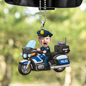 Custom Photo Gifts For Kids Car Ornament - Firefighter & Police Themes 02ohti091224 - Ornament - GoDuckee