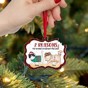 Reasons For Broken Ornament This Year, Gift For Cat Lovers, Personalized Acrylic Ornament, Cats Lover Ornament, Christmas Gift - Ornament - GoDuckee