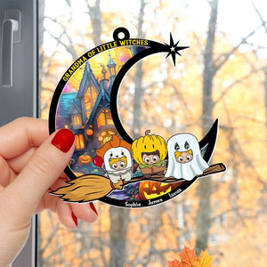 Personalized Gifts For Grandma Suncatcher Acrylic Halloween With Kids 01XQTI280824 - Ornament - GoDuckee