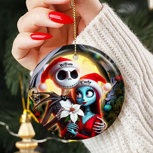 Personalized Gifts For Horror Couple Ornament, Cartoon Character 01tgti081124 - Ornament - GoDuckee