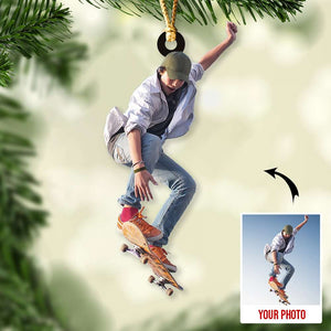 Skateboarding, Personalized Ornament, Gifts For Skateboarder - Ornament - GoDuckee