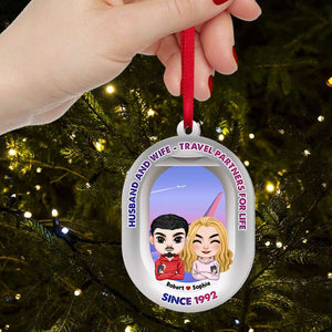 Husband And Wife, Couple Gift, Personalized Ornament, Traveling Couple Ornament, Christmas Gift 03OHTI150823HH - Ornament - GoDuckee
