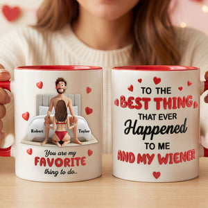 Funny Couple Accent Mug - Personalized Gifts For Couple 03KITI090226 - Coffee Mug - GoDuckee