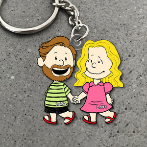 Personalized Gifts For Couple Keychain Holding Hands 04acti150125 - Keychains - GoDuckee