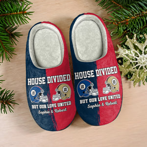 Personalized Gifts For American Football-loving Couple Home Slippers 04huti161024 - Shoes - GoDuckee