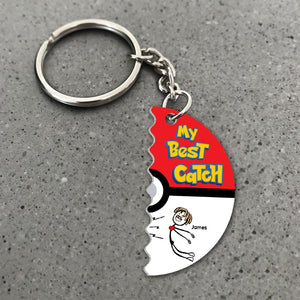 My Best Catch Personalized Couple Keychains-Gift For Couple - Keychains - GoDuckee