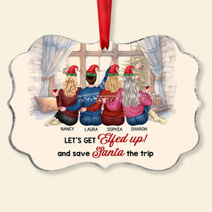 Let's Get Eyed Up And Save Santa The Trip-Medallion Acrylic Ornament- Gift For Friends- Christmas Gift - Ornament - GoDuckee