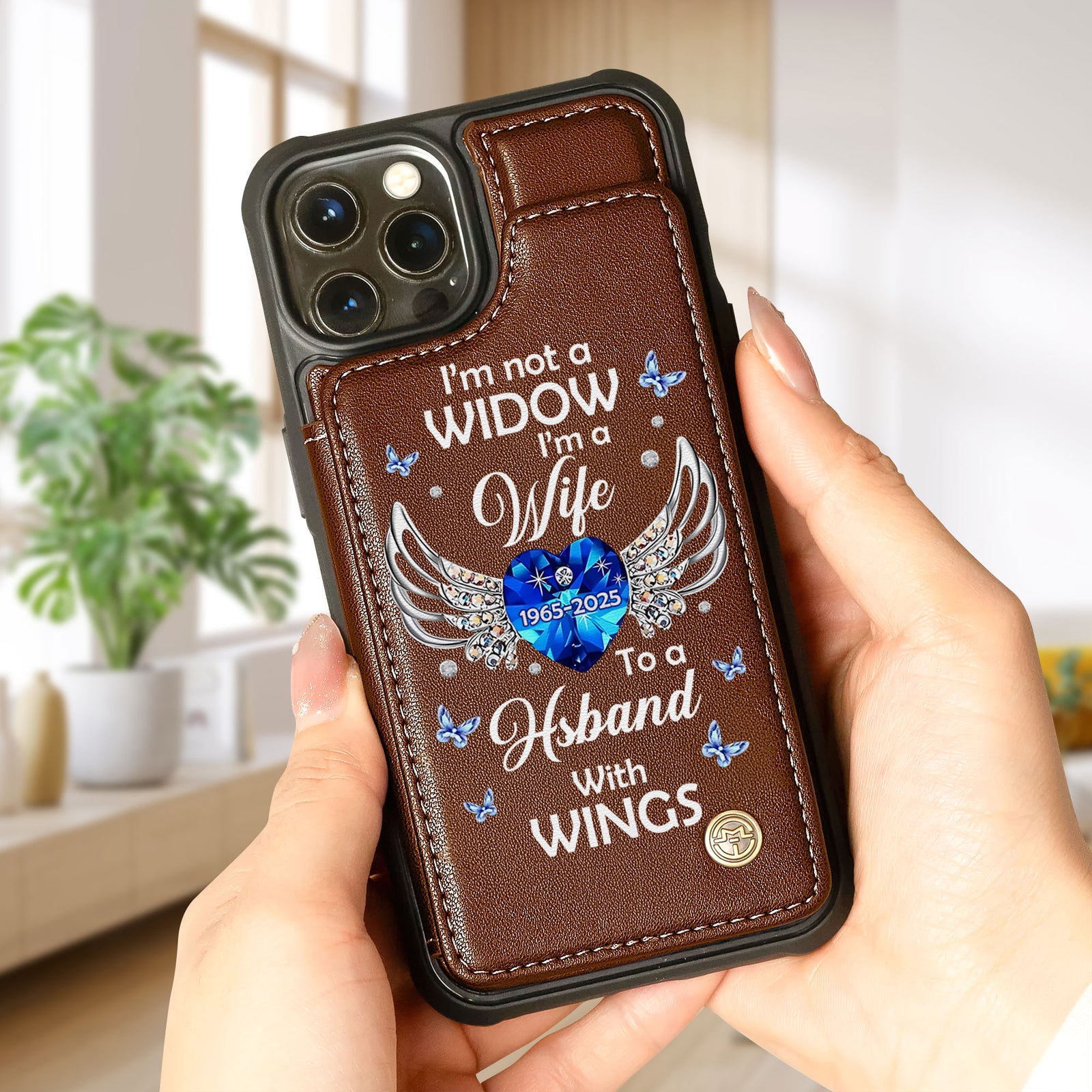 Personalized Gifts For Heaven Husband Leather Flip Wallet Phone Case 03xqti210225 - Phone Case - GoDuckee