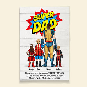 No One Can Beat Super Dad Personalized Canvas Poster - Dad's Gift - Poster & Canvas - GoDuckee