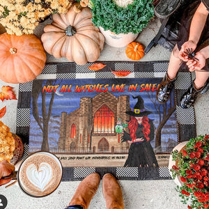 Not All Witches Live In Salem, Personalized Doormat, Gifts For Witchy Friend - Doormat - GoDuckee