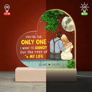 You're The Only One, 03ACDT030323TM Personalized 3D Led Light Wooden Couple Gift - Led Night Light - GoDuckee