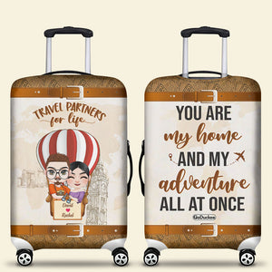 Travel Partners For Life - Personalized Luggage Cover - Gift For Couple - Tote Bag - GoDuckee