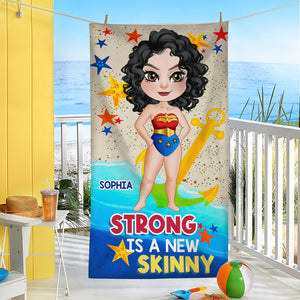 Strong Is A New Skinny, Personalized Beach Towel, Gifts For Best Friend 02HUDT170723PA - Beach Towel - GoDuckee