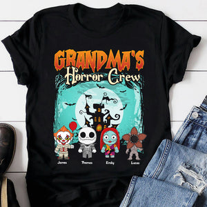 Family's Horror Crew, Gift For Family, Personalized Shirt, Horror Chacacters Shirt, Halloween Gift 02NATI210723HA - Shirts - GoDuckee