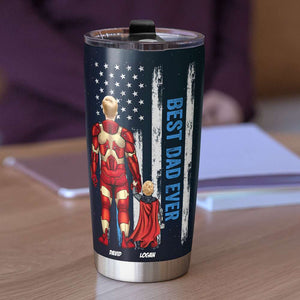 To My Best Dad Ever, Always Be My Hero Dad - Personalized Tumbler - Tumbler Cup - GoDuckee