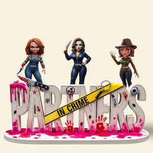 Horror Besties Plaque - Personalized Gifts For Besties 02qhti280525 - Shaped Plaques - GoDuckee
