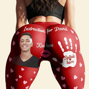 Funny Couple Leggings - Personalized Custom Photo Gift For Her 04KITI031225 - Shorts and Pants - GoDuckee