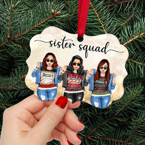 Sister Squad - Personalized Friends Benelux Ornament - Christmas Gift Afro Girls, Trip Girls - Ornament - GoDuckee