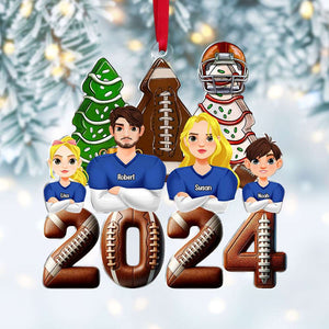 Personalized Gift For Family Christmas Ornament Football Family 04XQTI011124HG - Ornament - GoDuckee