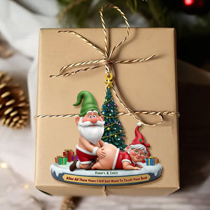 Naughty Old Gnome Couple Ornament - Personalized Gifts For Couple 01ohti190925 - Ornament - GoDuckee