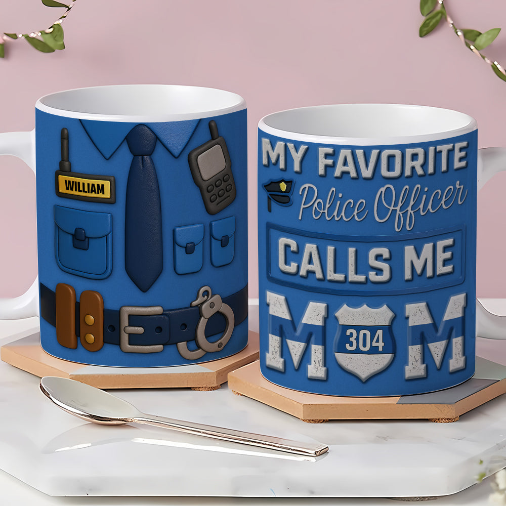 Police Mom Coffee Mug - Personalized Gifts For Mom 05ohti080425 - Coffee Mug - GoDuckee