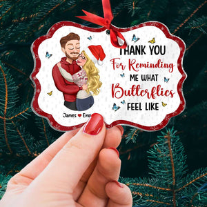 Thank You For Reminding Me, Couple Gift, Personalized Acrylic Ornament, Couple Hugging Ornament, Christmas Gift TT - Ornament - GoDuckee