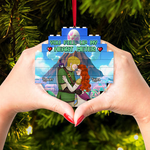 Personalized Gifts For Couple Buildable Ornament, You Fill Up My Heart Meter 05TGTI091124HG - Ornament - GoDuckee