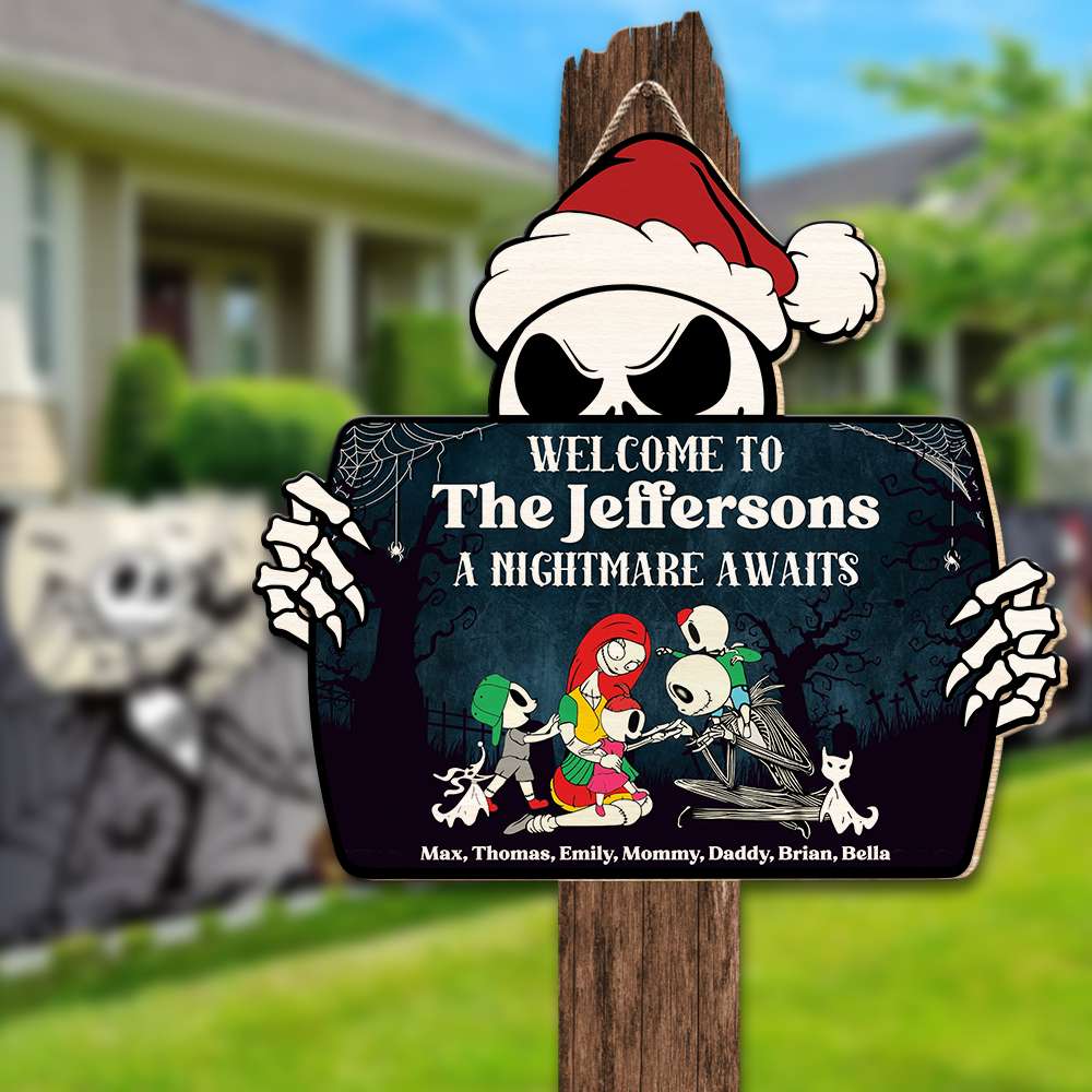 Welcome To Family Midnight 02QHDT250823 Personalized Wood Sign, Gifts For Horror Family - Wood Sign - GoDuckee