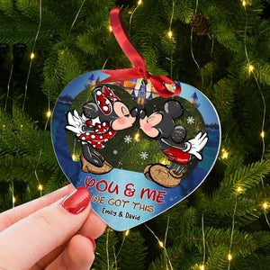 You & Me, We Got This, Couple Gift, Personalized Acrylic Ornament, Mouse Couple Ornament, Christmas Gift 01NATI181023 - Ornament - GoDuckee