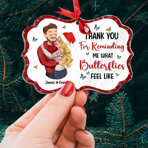 Thank You For Reminding Me, Couple Gift, Personalized Acrylic Ornament, Couple Hugging Ornament, Christmas Gift - Ornament - GoDuckee