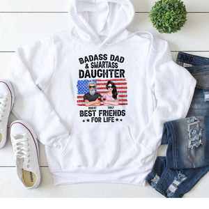Badass Dad & Smartass Daughter, Personalized Shirt, Gift For Dad, Father's Day Gift - Shirts - GoDuckee