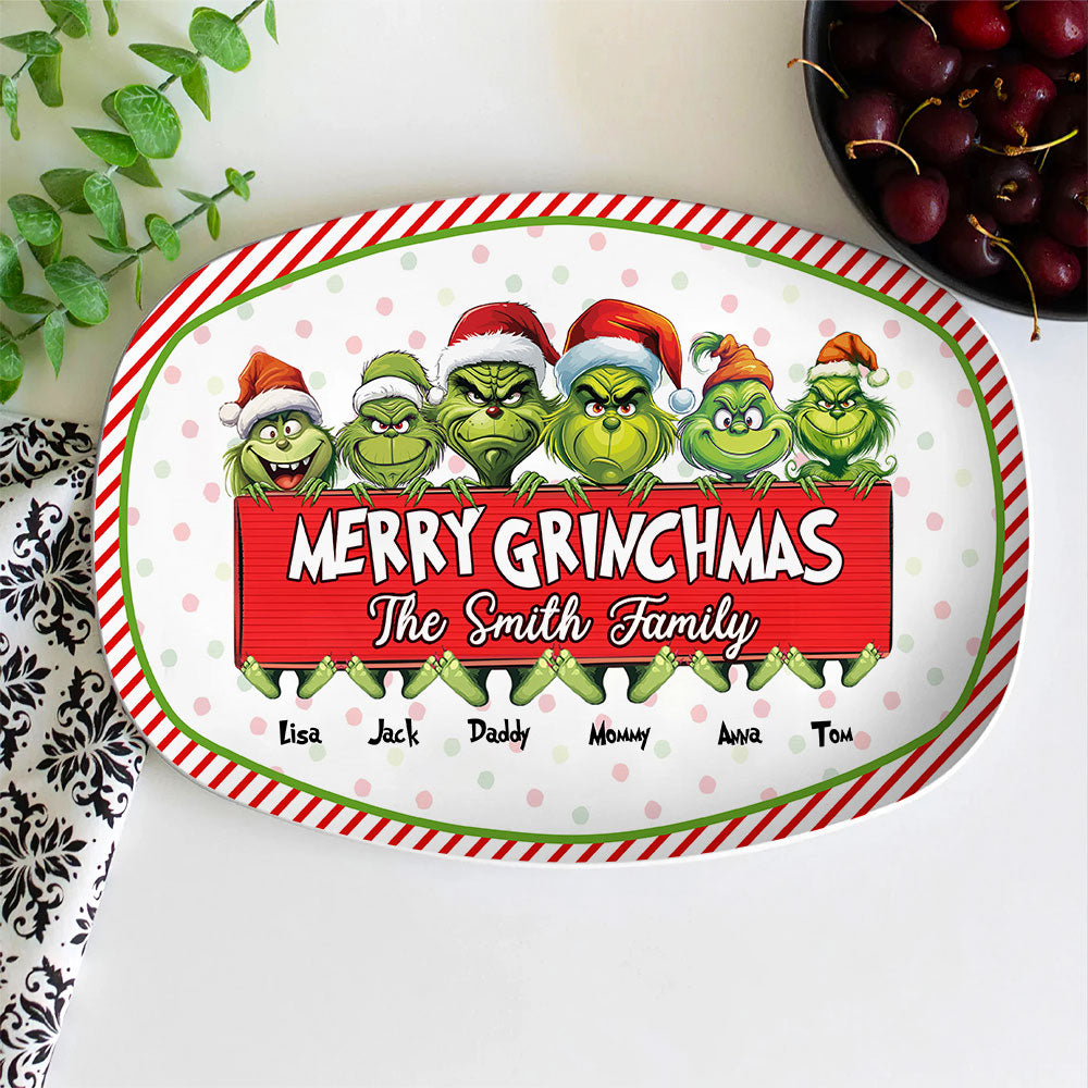 Personalized Christmas Gifts For Family Plate 02ohti231024 - Plates - GoDuckee