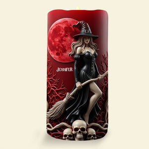 Witch LED Candle - Personalized Gifts For Witch Lovers 02pgti220825 - Led Candle - GoDuckee
