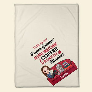 This Is My Paper Gradin, Teacher Personalized Blanket 03NTDT241223HH - Blanket - GoDuckee
