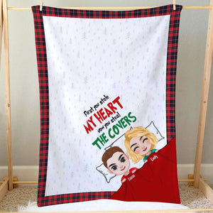 First You Stole My Heart, Now You Steal The Covers, Couple Gift, Personalized Blanket, Christmas Gift - Blanket - GoDuckee
