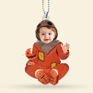 Funny Halloween Custom Face For Kids 02HUTI290824 Personalized Acrylic Photo Ornament - Ornaments - GoDuckee