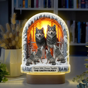 Wolf Family Led Light - Personalized Gifts For Family 04ohti290525 - Led Night Light - GoDuckee