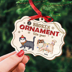 Reasons For Broken Ornament This Year, Gift For Cat Lovers, Personalized Acrylic Ornament, Xmas Cats Costumes Ornament, Christmas Gift 04OHTI280923 - Ornament - GoDuckee