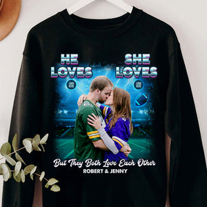 Personalized Football Couple Shirt, But They Both Love Each Other 04HUTI110124 - Shirts - GoDuckee