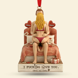 Naughty Couple Christmas Ornament - Personalized Gifts For Couple 01ohti221125 - Ornament - GoDuckee