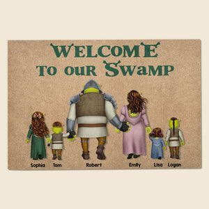 Welcome To Our Swamp, Gift For Family, Personalized Doormat, Family Doormat 01NATI100623HH - Doormat - GoDuckee