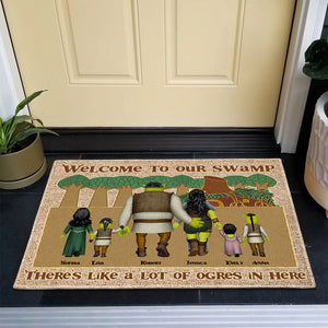 Family Monster - Welcome To Our Swamp 01ACDT051223HH Personalized Family Doormat - Doormat - GoDuckee