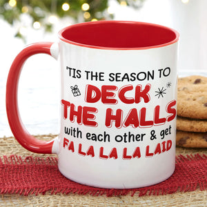 Tis The Season, Couple Gift, Personalized Mug, Funny Couple Mug, Christmas Gift - Coffee Mug - GoDuckee