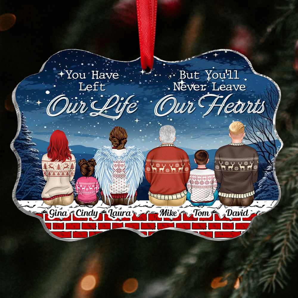 Our Life Our Hearts, Medallion Acrylic Ornament, Gifts For Family - Ornament - GoDuckee
