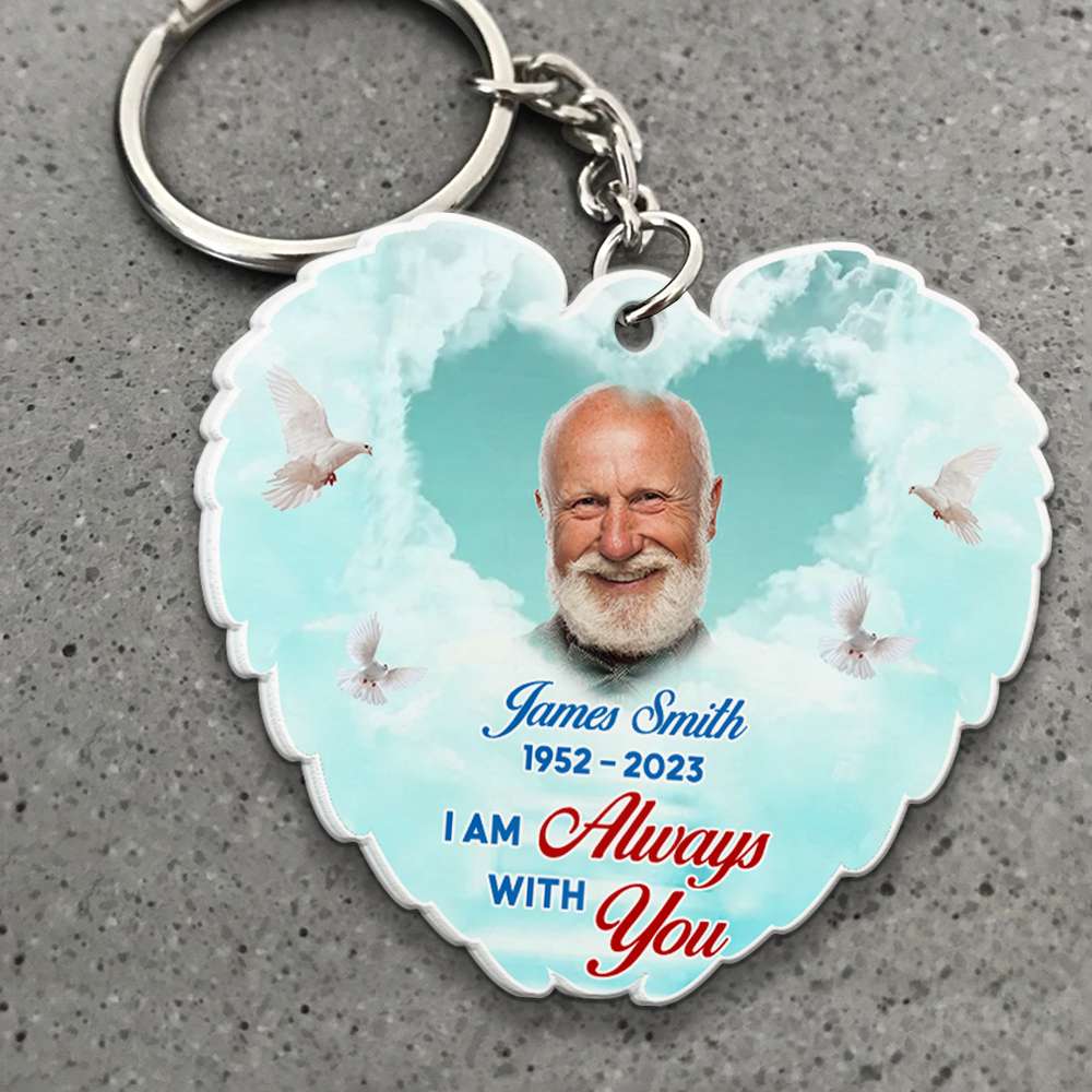 A Big Piece Of My Heart Lives In Heaven, Personalized Keychain, Gift For Heaven - Keychains - GoDuckee