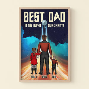 Best Dad In The Alpha Quadrant Personalized Canvas Print 02HUDT120523HH - Poster & Canvas - GoDuckee
